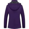imageMAGCOMSEN Womens Ski Jacket Waterproof Insulated Snow Jacket Warm Windproof Winter Coats with Hood Fleece Lined JacketPurple