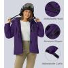 imageMAGCOMSEN Womens Ski Jacket Waterproof Insulated Snow Jacket Warm Windproof Winter Coats with Hood Fleece Lined JacketPurple