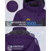 imageMAGCOMSEN Womens Ski Jacket Waterproof Insulated Snow Jacket Warm Windproof Winter Coats with Hood Fleece Lined JacketPurple
