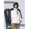 imageMAGCOMSEN Womens Ski Jacket Waterproof Insulated Snow Jacket Warm Windproof Winter Coats with Hood Fleece Lined JacketWhite Black