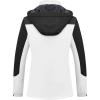 imageMAGCOMSEN Womens Ski Jacket Waterproof Insulated Snow Jacket Warm Windproof Winter Coats with Hood Fleece Lined JacketWhite Black