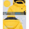 imageMAGCOMSEN Womens Ski Jacket Waterproof Insulated Snow Jacket Warm Windproof Winter Coats with Hood Fleece Lined JacketYellow