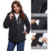 imageMAGCOMSEN Womens Ski Jackets Water Resistant Insulated Snow Jcakets Windproof Fleece Lined Winter Coats with HoodBlack