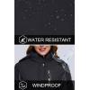 imageMAGCOMSEN Womens Ski Jackets Water Resistant Insulated Snow Jcakets Windproof Fleece Lined Winter Coats with HoodBlack Gy