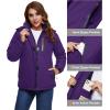 imageMAGCOMSEN Womens Ski Jackets Water Resistant Insulated Snow Jcakets Windproof Fleece Lined Winter Coats with HoodDark Purple