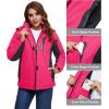 imageMAGCOMSEN Womens Ski Jackets Water Resistant Insulated Snow Jcakets Windproof Fleece Lined Winter Coats with HoodRose