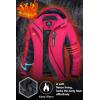 imageMAGCOMSEN Womens Ski Jackets Water Resistant Insulated Snow Jcakets Windproof Fleece Lined Winter Coats with HoodRose