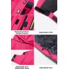 imageMAGCOMSEN Womens Ski Jackets Water Resistant Insulated Snow Jcakets Windproof Fleece Lined Winter Coats with HoodRose