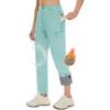 imageMAGCOMSEN Womens Fleece Lined Hiking Pants Waterproof Insulated Outdoor Snow Ski Pants Warm Winter Softshell PantsLight Lake Blue