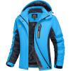 imageMAGCOMSEN Womens Ski Jackets Water Resistant Insulated Snow Jcakets Windproof Fleece Lined Winter Coats with HoodBlue