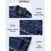 imageMAGCOMSEN Mens Flannel Shirt Jacket with Quilted Lined Long Sleeve Plaid Coat Button Down Thick Outwear WinterBlue