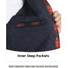 imageMAGCOMSEN Mens Flannel Shirt Jacket with Quilted Lined Long Sleeve Plaid Coat Button Down Thick Outwear WinterOrange