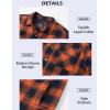 imageMAGCOMSEN Mens Flannel Shirt Jacket with Quilted Lined Long Sleeve Plaid Coat Button Down Thick Outwear WinterOrange