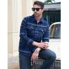 imageMAGCOMSEN Mens Flannel Shirt Jacket with Quilted Lined Long Sleeve Plaid Coat Button Down Thick Outwear WinterRed
