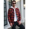 imageMAGCOMSEN Mens Flannel Shirt Jacket with Quilted Lined Long Sleeve Plaid Coat Button Down Thick Outwear WinterYellow