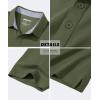 imageMAGCOMSEN Mens Polo Shirts Short Sleeve Cotton Pique 3 Button Classic Fit Casual TShirt Performance Golf ShirtsArmy Green