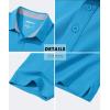 imageMAGCOMSEN Mens Polo Shirts Short Sleeve Cotton Pique 3 Button Classic Fit Casual TShirt Performance Golf ShirtsAzure