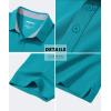 imageMAGCOMSEN Mens Polo Shirts Short Sleeve Cotton Pique 3 Button Classic Fit Casual TShirt Performance Golf ShirtsBlue Green