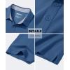 imageMAGCOMSEN Mens Polo Shirts Short Sleeve Cotton Pique 3 Button Classic Fit Casual TShirt Performance Golf ShirtsBlue Grey