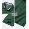 imageMAGCOMSEN Mens Polo Shirts Short Sleeve Cotton Pique 3 Button Classic Fit Casual TShirt Performance Golf ShirtsDark Green