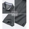 imageMAGCOMSEN Mens Polo Shirts Short Sleeve Cotton Pique 3 Button Classic Fit Casual TShirt Performance Golf ShirtsDark Grey