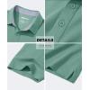 imageMAGCOMSEN Mens Polo Shirts Short Sleeve Cotton Pique 3 Button Classic Fit Casual TShirt Performance Golf ShirtsGrey Green