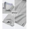 imageMAGCOMSEN Mens Polo Shirts Short Sleeve Cotton Pique 3 Button Classic Fit Casual TShirt Performance Golf ShirtsLight Grey