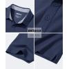 imageMAGCOMSEN Mens Polo Shirts Short Sleeve Cotton Pique 3 Button Classic Fit Casual TShirt Performance Golf ShirtsNavy