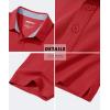 imageMAGCOMSEN Mens Polo Shirts Short Sleeve Cotton Pique 3 Button Classic Fit Casual TShirt Performance Golf ShirtsTomato Red
