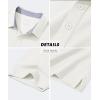 imageMAGCOMSEN Mens Polo Shirts Short Sleeve Cotton Pique 3 Button Classic Fit Casual TShirt Performance Golf ShirtsWhite