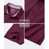 imageMAGCOMSEN Mens Polo Shirts Short Sleeve Cotton Pique 3 Button Classic Fit Casual TShirt Performance Golf ShirtsWine Red