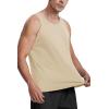 imageMAGCOMSEN Mens Tank Top Cotton Sleeveless Shirt Lightweight Muscle Tank Tee ShirtApricot