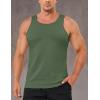 imageMAGCOMSEN Mens Tank Top Cotton Sleeveless Shirt Lightweight Muscle Tank Tee ShirtArmy Green