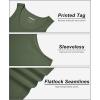imageMAGCOMSEN Mens Tank Top Cotton Sleeveless Shirt Lightweight Muscle Tank Tee ShirtArmy Green