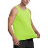 imageMAGCOMSEN Mens Tank Top Cotton Sleeveless Shirt Lightweight Muscle Tank Tee ShirtFluorescent Green