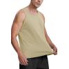 imageMAGCOMSEN Mens Tank Top Cotton Sleeveless Shirt Lightweight Muscle Tank Tee ShirtKhaki