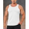 imageMAGCOMSEN Mens Tank Top Cotton Sleeveless Shirt Lightweight Muscle Tank Tee ShirtWhite