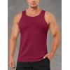 imageMAGCOMSEN Mens Tank Top Cotton Sleeveless Shirt Lightweight Muscle Tank Tee ShirtWine Red