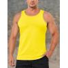 imageMAGCOMSEN Mens Tank Top Cotton Sleeveless Shirt Lightweight Muscle Tank Tee ShirtYellow