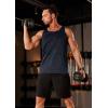 imageMAGCOMSEN Mens Tank Tops Quick Dry Workout Sleeveless Gym Muscle Shirts Athletic Bodybuilding Tee ShirtBlack