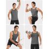 imageMAGCOMSEN Mens Tank Tops Quick Dry Workout Sleeveless Gym Muscle Shirts Athletic Bodybuilding Tee ShirtDark Grey