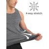 imageMAGCOMSEN Mens Tank Tops Quick Dry Workout Sleeveless Gym Muscle Shirts Athletic Bodybuilding Tee ShirtDark Grey