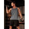 imageMAGCOMSEN Mens Tank Tops Quick Dry Workout Sleeveless Gym Muscle Shirts Athletic Bodybuilding Tee ShirtDark Grey