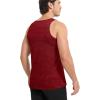 imageMAGCOMSEN Mens Tank Tops Quick Dry Workout Sleeveless Gym Muscle Shirts Athletic Bodybuilding Tee ShirtDark Orange
