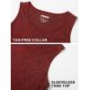 imageMAGCOMSEN Mens Tank Tops Quick Dry Workout Sleeveless Gym Muscle Shirts Athletic Bodybuilding Tee ShirtDark Orange