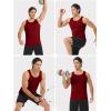 imageMAGCOMSEN Mens Tank Tops Quick Dry Workout Sleeveless Gym Muscle Shirts Athletic Bodybuilding Tee ShirtDark Orange