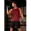 imageMAGCOMSEN Mens Tank Tops Quick Dry Workout Sleeveless Gym Muscle Shirts Athletic Bodybuilding Tee ShirtDark Orange