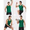 imageMAGCOMSEN Mens Tank Tops Quick Dry Workout Sleeveless Gym Muscle Shirts Athletic Bodybuilding Tee ShirtJade Green