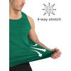 imageMAGCOMSEN Mens Tank Tops Quick Dry Workout Sleeveless Gym Muscle Shirts Athletic Bodybuilding Tee ShirtJade Green