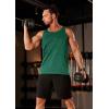 imageMAGCOMSEN Mens Tank Tops Quick Dry Workout Sleeveless Gym Muscle Shirts Athletic Bodybuilding Tee ShirtJade Green